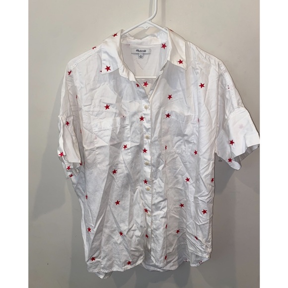 SOLD Madewell Star Embroidered Courier Shirt - Picture 3 of 6
